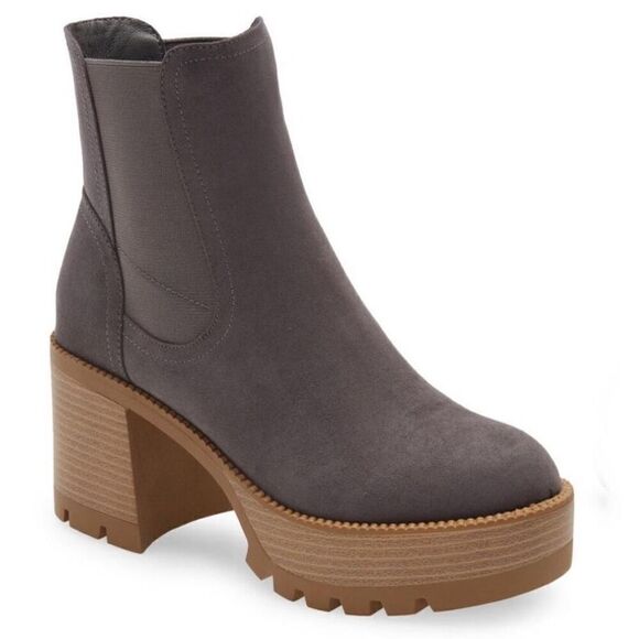 Nordstrom BP Chelsea Boots Size 9.5 Pull On Chunky‎ Heel Round Toe - Picture 1 of 9